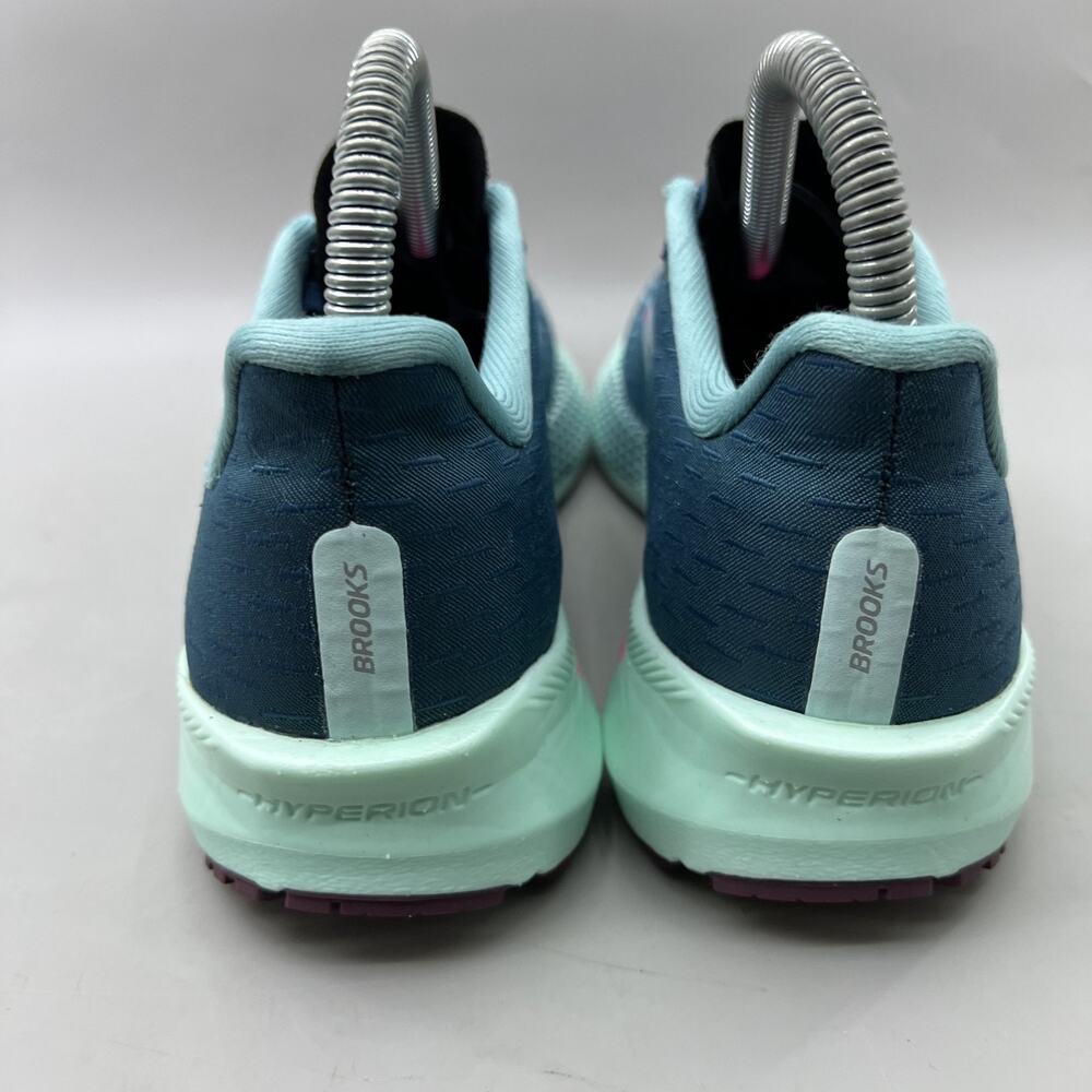 Brooks Hyperion Tempo Running Shoes Women Size 7 B Blue Green Comfort Sneakers - Picture 4 of 9